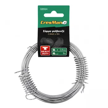 Σύρμα Δεσίματος Γαλβανιζέ 2mm x 9m Cresman (02034)