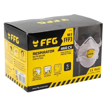 Μάσκες FFP3 με Βαλβίδα 5 Τεμάχια FF Group (36460)