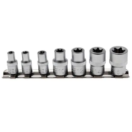 Σετ 7 Καρυδάκια Θηλυκά Torx 1/4-3/8 Force 3074