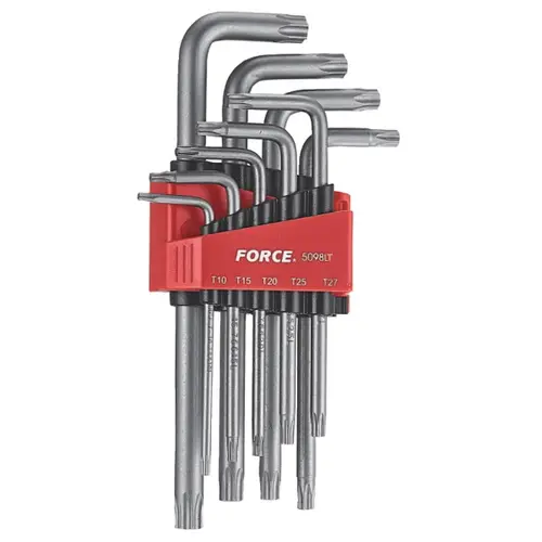 Σετ 9 Κλειδιά Άλλεν Torx Μακριά με Τρύπα Force 5098LT