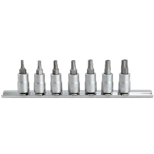 Σετ 7 Καρυδάκια Allen Torx με 5 Γωνίες και Τρύπα TS10-40 1/4 Force 20711