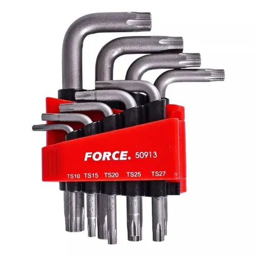 Σετ 9 Κλειδιά Άλλεν Torx με 5 Γωνίες με Τρύπα Force 50913