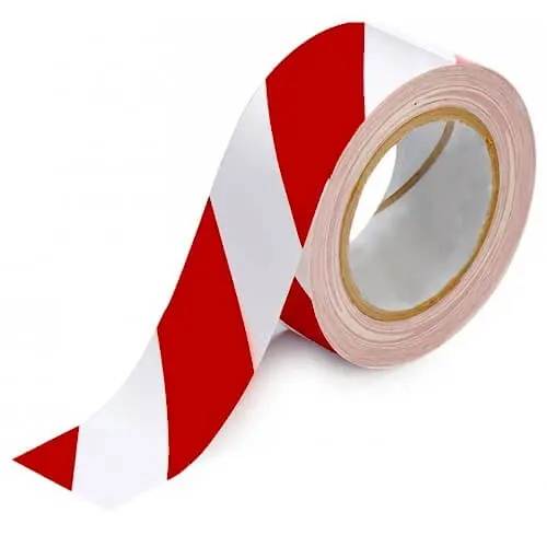 Αυτοκόλλητη Ταινία Σημάνσεως 48mm x 25m Λευκό/Κόκκινο