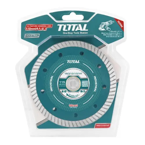 Διαμαντόδισκος Universal Υγράς και Ξηράς Κοπής 180x22.2x1.2mm Λεπτός Total TAC2131801HT
