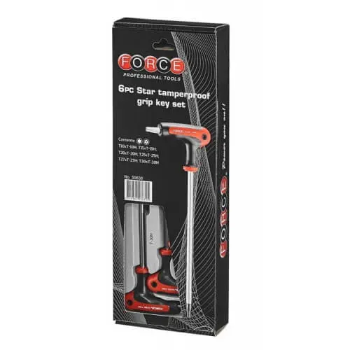Σετ 6 Άλλεν Ταφ Torx με Τρύπα T10-T30 Force 50636