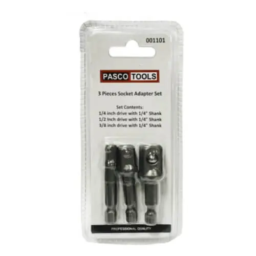 Σετ 3 Αρσενικοί Αντάπτορες 1/4 - 1/2 - 3/8 Pasco 1101