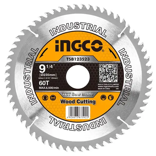 Δίσκος Κοπής Ξύλου 235mm 60Δ Ingco (TSB123523) — εικόνα 2