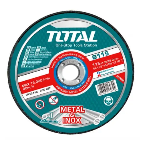 Σετ 10 Δίσκοι Κοπής Inox - Μετάλλου 115x1.2mm Total (TAC2211155)