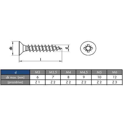 Νοβοπανόβιδες Inox A2 Σταυρού (PZ) ART.6112