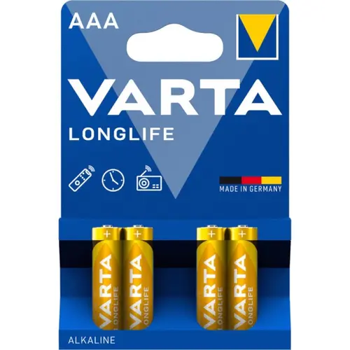 Αλκαλικές Μπαταρίες Μακράς Διαρκείας 4τμχ Varta ΑΑΑ