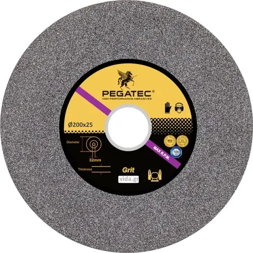 Σμυριδοτροχός Γενικής Χρήσης 200x25mm Pegatec