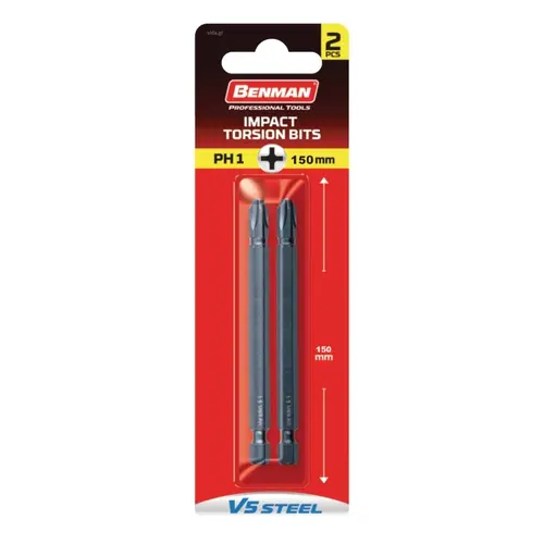 Σετ 2 Μύτες Σταυρού PH1x150mm Benman