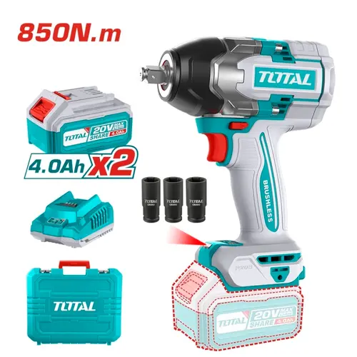 Μπουλονόκλειδο 1/2 20V 2x4Ah 850Nm Total (TIWLI2085)