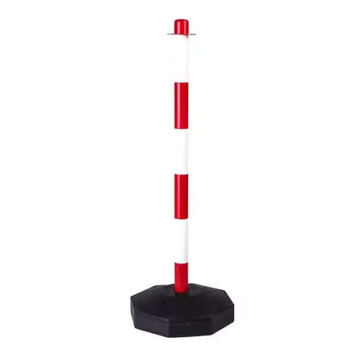 Κολώνα σήμανσης Πλαστική (PVC) Κόκκινη - Λευκή 90cm Cresman