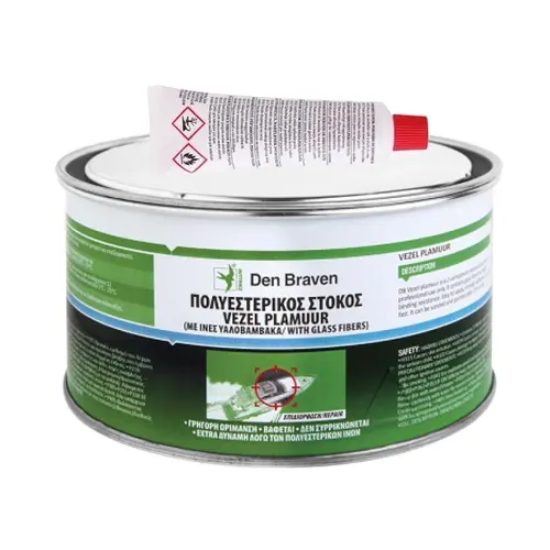 Πολυεστερικός Στόκος 750gr με Σκληρυντή Den Braven Vezel-Plamuur