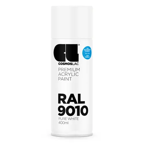 Σπρέι Ακρυλικό Λευκό Ματ Ral 9010 Cosmoslac