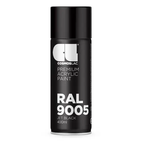 Σπρέι Ακρυλικό Μαύρο Ματ Ral 9005 Cosmoslac
