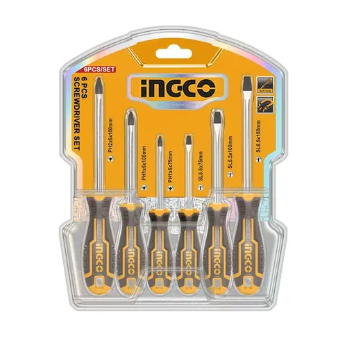 Σετ 6 Κατσαβίδια Μαγνητικά Ingco (HKSD0628)