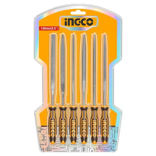 Σετ 6 τεμ. Μίνι Λίμες Σιδήρου 100mm Ingco (HKTF63)