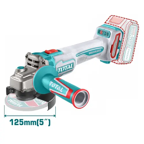 Γωνιακός Τροχός 20V Solo 125mm Total (TAGLI212027E)
