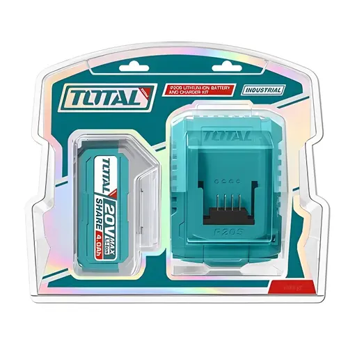 Σετ Μπαταρία Λιθίου 20V 4Ah με Φορτιστή Total (TFBCPK1012)