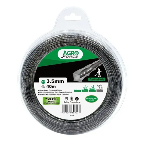 Μεσινέζα Τετράγωνη Στριφτή 3.5mm-40m Agroforce (05706)
