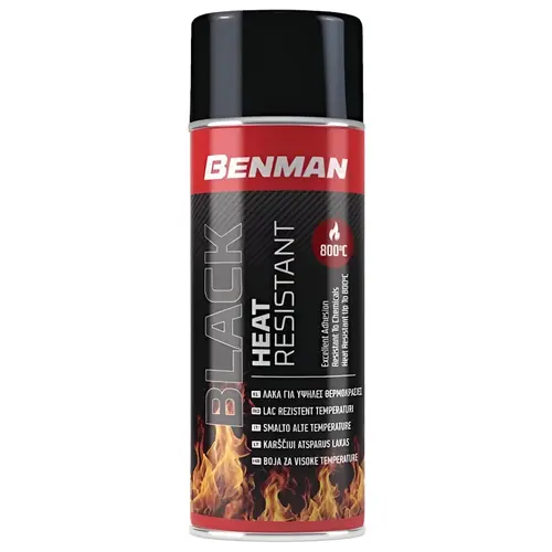 Σπρέι Πυράντοχο 800°C Μάυρο 400ml Benman (28547)