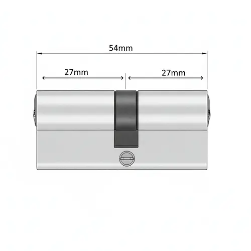 Κύλινδρος με 3 Κλειδιά  54mm (27-27) Νίκελ Cresman