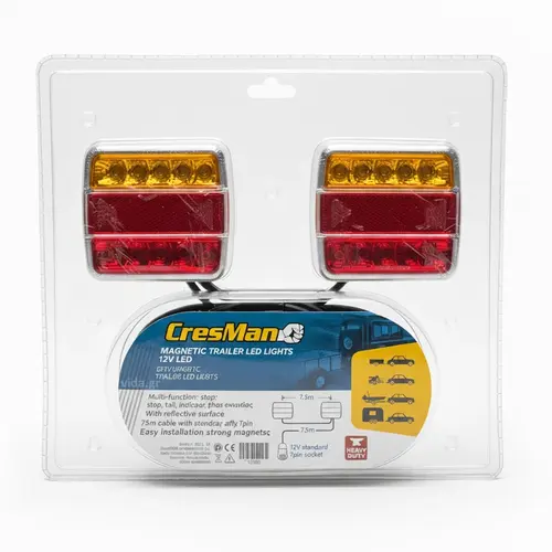 Φώτα Τρέιλερ Led με Μαγνήτη 12v Cresman (13280)