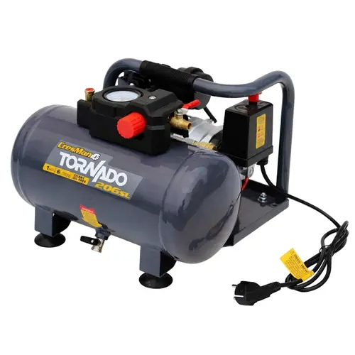 Αεροσυμπιεστής Αθόρυβος 6Lt 1Hp Cresman Tornado (206SL)