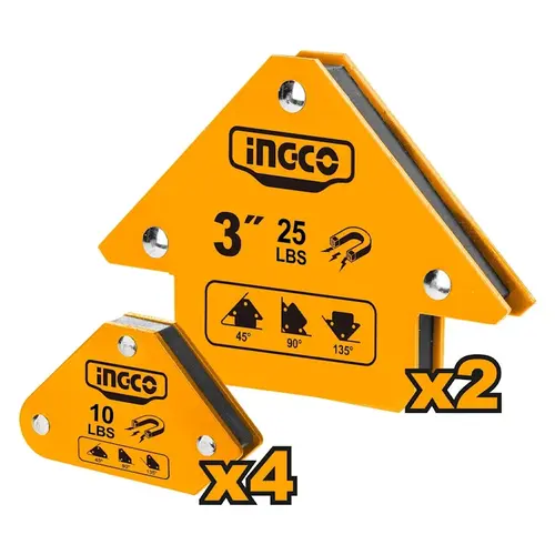 Σετ 6 Μαγνητικές Γωνίες Συγκόλλησης Ingco (AMWH6001)