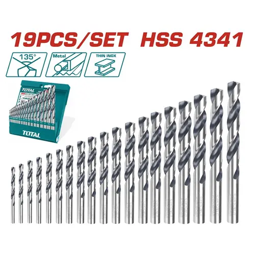 Σετ 19 Τρυπάνια HSS Total (TACSD0195)