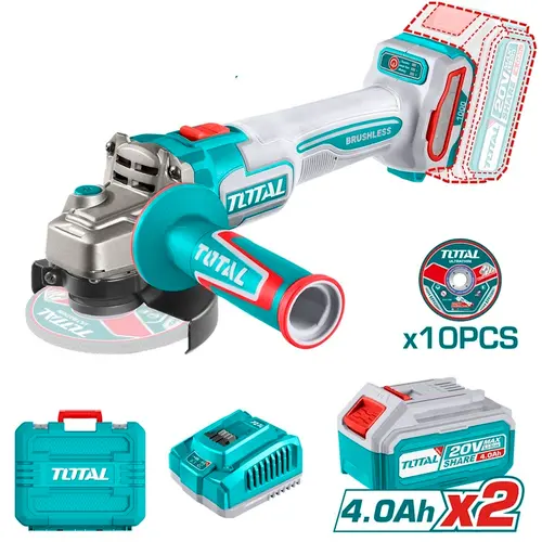 Γωνιακός Τροχός 20V 2x4Ah 115mm Total (TAGLI271532E)