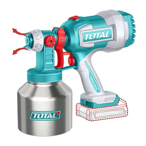 Πιστόλι Βαφής Μπαταρίας με Inox Δοχείο Solo 20V Total (TSGLI20041)