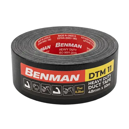 Ταινία Υφασμάτινη 48mm x 50m Μαύρη Benman (33479)