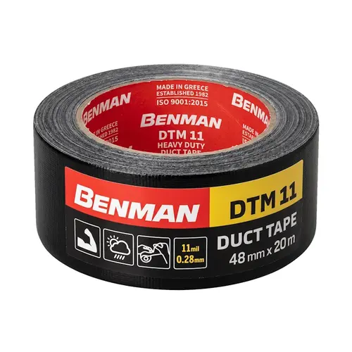 Ταινία Υφασμάτινη 48mm x 20m Μάυρη Benman (39925)