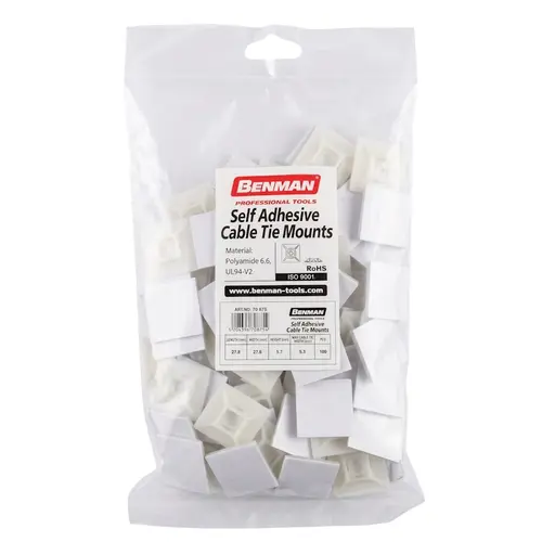 Βάσεις Δεματικών Αυτοκόλλητες 25x25mm 100τεμ. Benman (70875)
