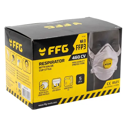 Μάσκες FFP3 με Βαλβίδα 5 Τεμάχια FF Group (36460)