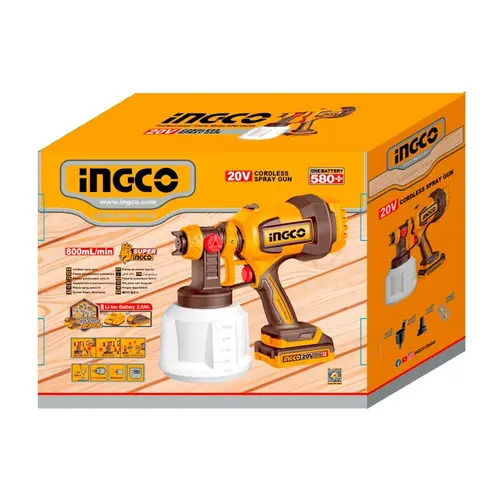 Πιστόλι Βαφής Μπαταρίας Solo 20V Ingco (CSGLI2004)