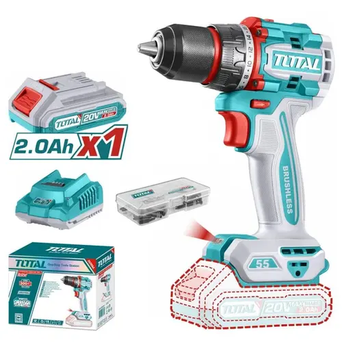 Δραπανοκατσάβιδο 20V 1x2Ah 55Nm Total (TDLI205582E)