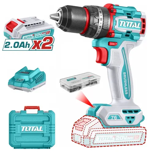 Δραπανοκατσάβιδο Κρουστικό 20V 2x2Ah Total (TIDLI20768E)