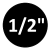 1/2" Sticker
