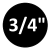 3/4" Sticker