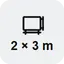 Μουσαμάς 2 × 3 m (pictogram)