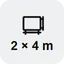 Μουσαμάς 2 × 4 m (pictogram)