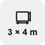 Μουσαμάς 3 × 4 m (pictogram)