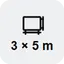 Μουσαμάς 3 × 5 m (pictogram)